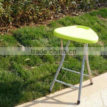 Triangle Shape Metal Leg Folding Stool With Handle