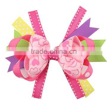 Deshine Wholesale Ribbon Bow Colorful Bobby Pins ZX1036