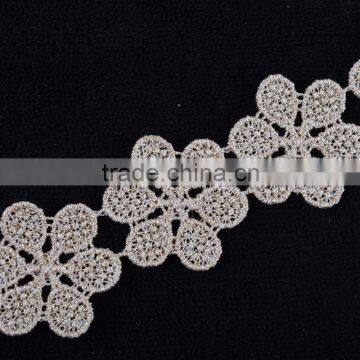 Beauty product fancy polyester lace decorative for bridal lace trim