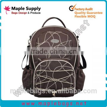 Brown backpack diaper bag