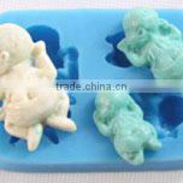 Food grade cake tools fondant tools silicone babies 3D fondant moulds