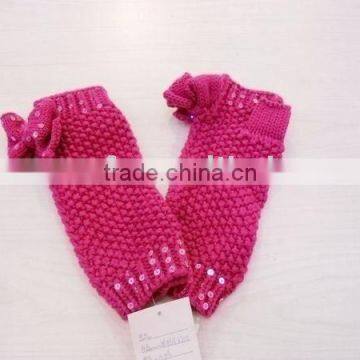 fashion paillette bow mitten
