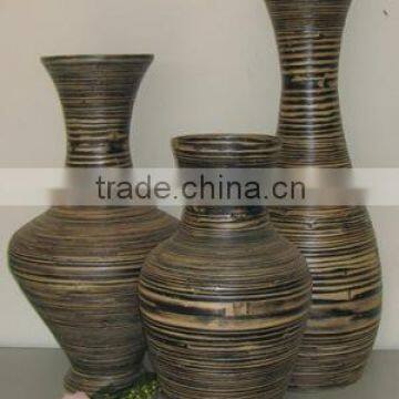 Coiled Bamboo Vase