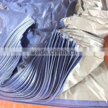 plastic PP tarpaulin plastic sheet sliver/blue triangle plastic rope waterproof antioxidant anti-aging china supplier wholesale