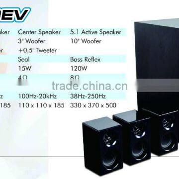 China factory active home theater system floorstanding/Center/Surround/Mono Active woofer hi-fi multimedia speaker system