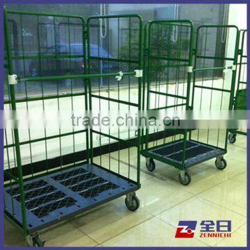 Nest Away Folding Truck Rolling Cage Pallet Steel Logistic Trolley