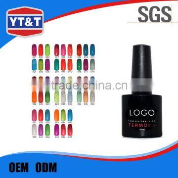 2015 Newest Nail Polish Manufacturer Different Size Packaging Thermal Gel Temperature Gel Nail Polish