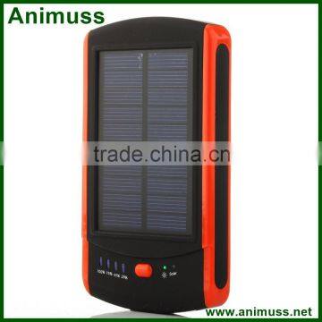 Mobile accessories 2 USB output Sporty Solar Power Bank Waterproof Solar Charger 6000mah