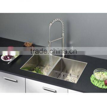 Double drainer stainless steel handmade kitchen sink 3320