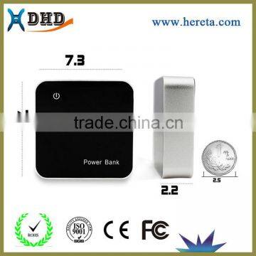 8800mah 2 usb output square power bank with digital indicator