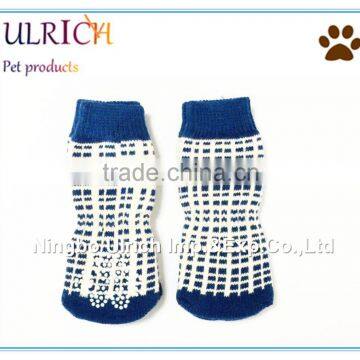S8 New Design Cotton Checks Knitted Dog Socks photo-4