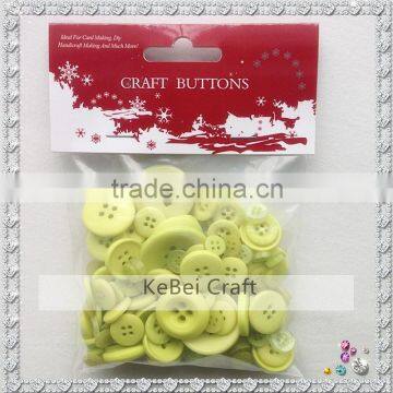 High quality Assorted button, cheap small green crafts buttons