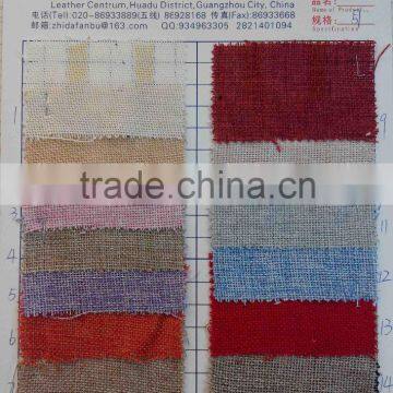 1 Yard MOQ Cheap Multi Colors 100 Linen 100 Waterproof Hemp Canvas Fabric Wholesale photo-3