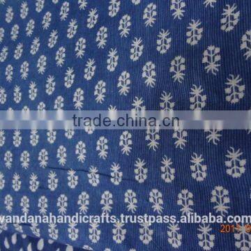 hand block cotton fabric