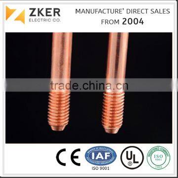 Two Ends Threaded Copper Coated Steel Earth Rod