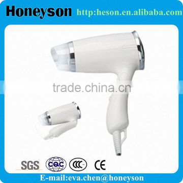 white professional hotel folding 1200W hairdryer 220V hotel bathroom foldable hair dryer