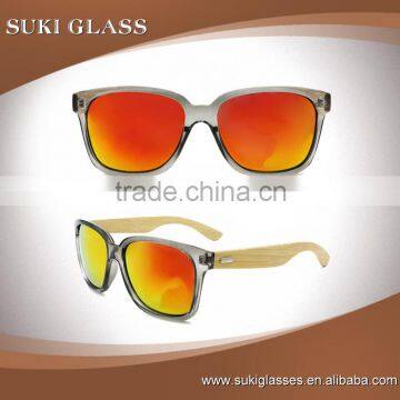 The plastic frame bamboo arm glasses bamboo wooden glasses