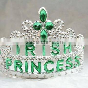 9cm highx12cm diameter metallic silver irish princess plastic tiara tiaras and crowns