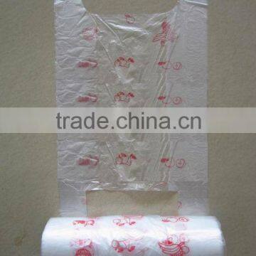 LDPE wholesale T-shirt bag on roll