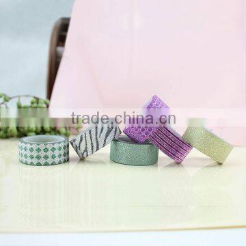 XG-10028 customized glitter powder tape Glitter Plastic Film Tape DIY glitter tape