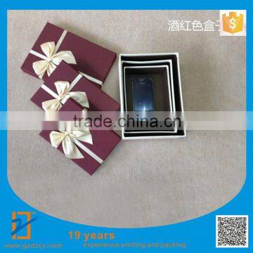 Different Size 3pcs/Set Rectangle Gift Box Business Gift Box Packaging Carton Box