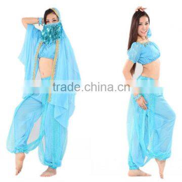 SWEGAL SGBDT13100 3colors azure mysterious fashion sexy belly dance Harem pants suit