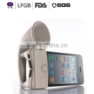 Food grade silicone cell phone loudspeaker,silicone mobile phone speaker