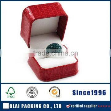 Red Fake Crocodile Ring Box photo-2