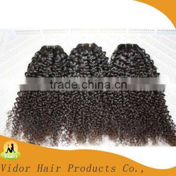 Afro Kinky Human Hair Extensions Light Brown