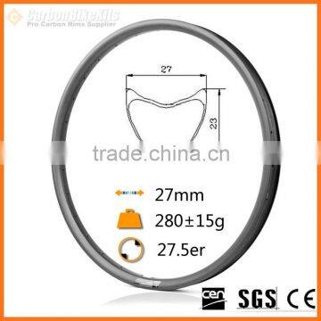 CarbonBikeKits 27.5er 27mm XC MTB Carbon Tubular Rim 650B Tubular Rim