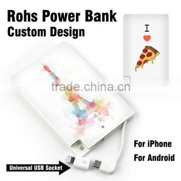 factory supplier Rohs new fashion powerbank universal USB Socket mini charger mobile phone accessories