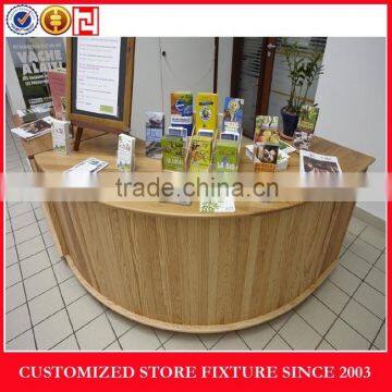 Round stype cash wrap counter display stand for retail