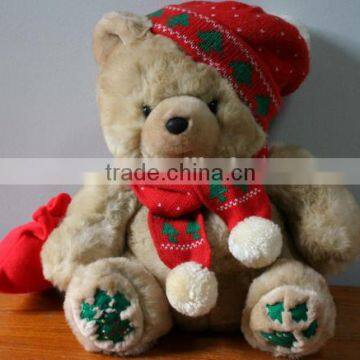 2015 christmas decoration plush teddy bear toys/christmas teddy bear toys