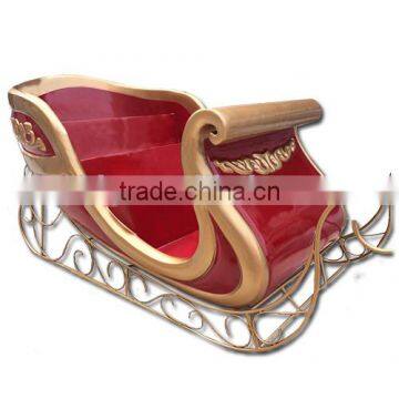 Decorative Christmas sleigh decoration, fibreglass Christmas santa sleigh