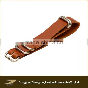 Europe fashion brown calf leather zulu changable watch strap