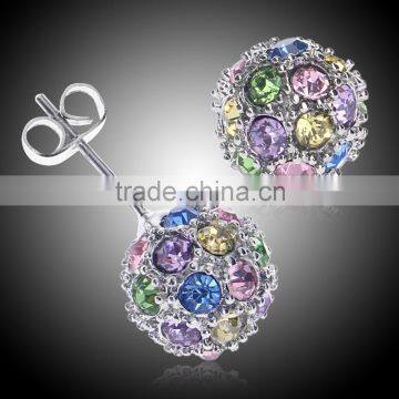 fancy spherical stud earrings findings for party girls