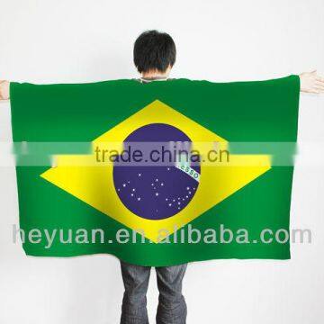 Customize Print Poncho Flag of Brazil