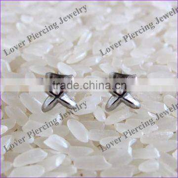 Popular Design High Polish Stainless Steel Ear Piercing Studs Jewelry [ES-734]