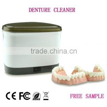 Free sample mini denture cleaner with USB charging cable