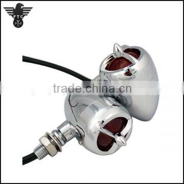 Red Lens Tribar Motorcycle Turn Signals Vintage Indicator for Kawasaki Lighting photo-2