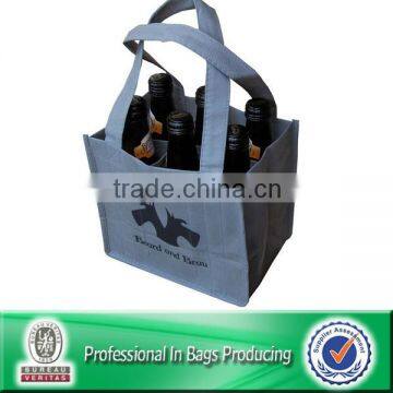 Lead Free Non Woven 6 Pack Bottle Bag