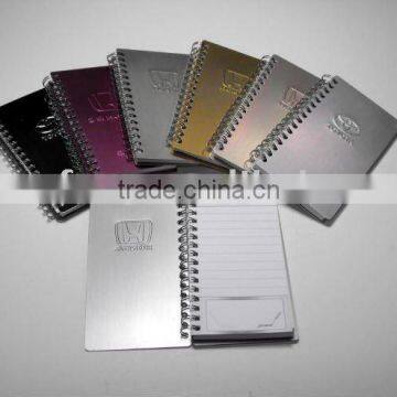 aluminum cover cute spiral notebook