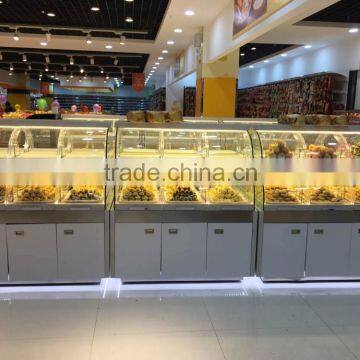 Double Side Circle Arc Supermarket Bread Shelf With Drawer Not Including Plates photo-2