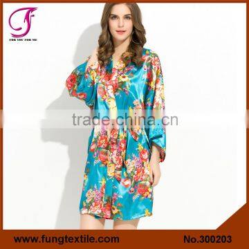 FUNG 3002 New Flower Silk Robes