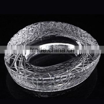 HYAS-06 large engraved Crystal ashtray for wholesale