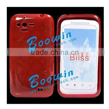 red Soft TPU Gel Crystal Jelly Case Cover For HTC bliss s510b