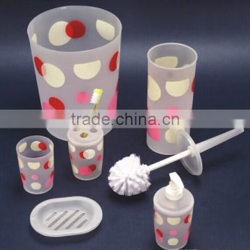 A Grade Good Quality Caremic 6pcs Plastic bathroom accessories for home & hotel