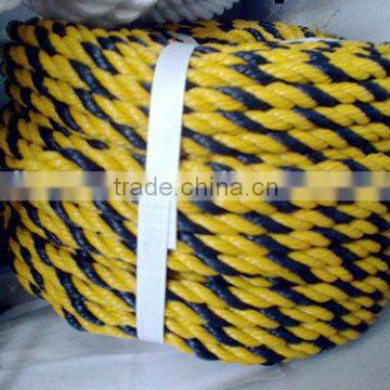 3 Strand Twisted Poly Ropes in Yellow and Black Color photo-6