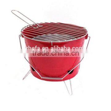 Mini Stainless steel Portable Bucket BBQ grill for camping