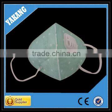 Blue spunlace nonwoven C- shape protective face mask with valve